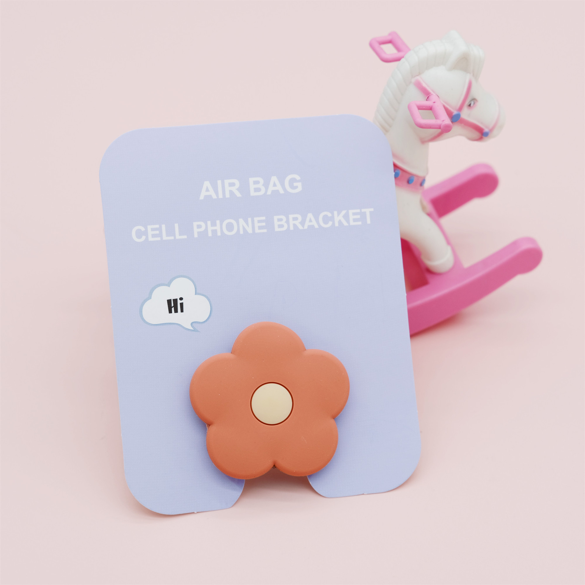 Airbag de dibujos animados soporte de teléfono móvil retráctil creativo personalizado escritorio plegable adhesivo perezoso soporte pequeño multifuncional