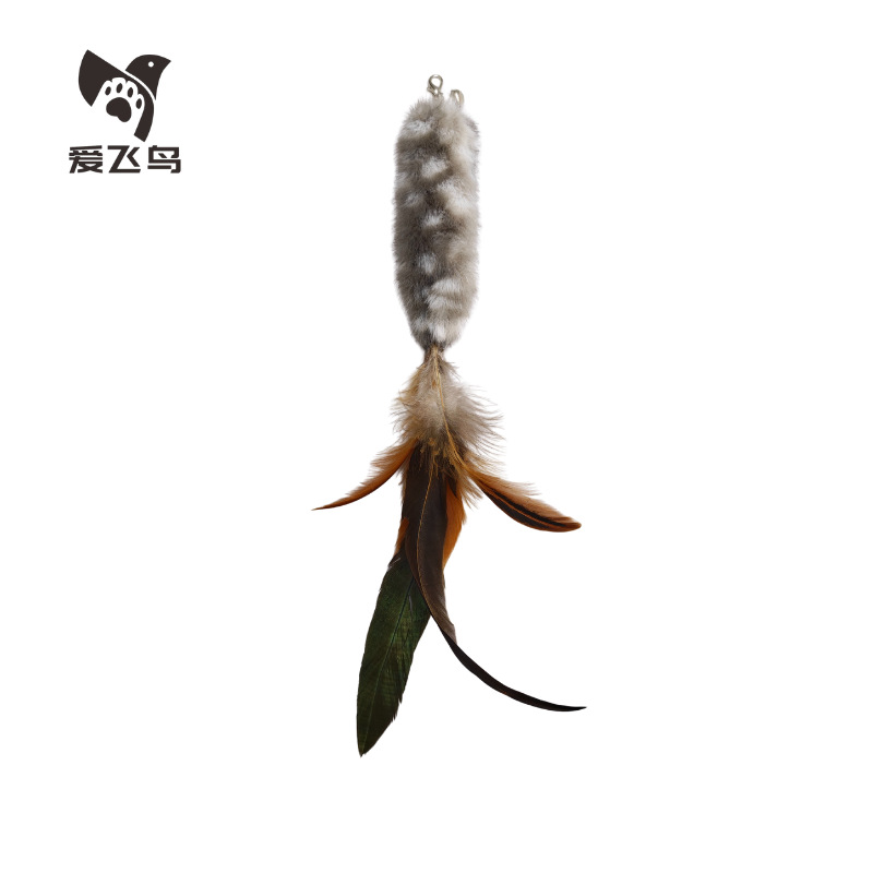 흰색 회색 긴 수탉 꼬리 깃털 교체 헤드