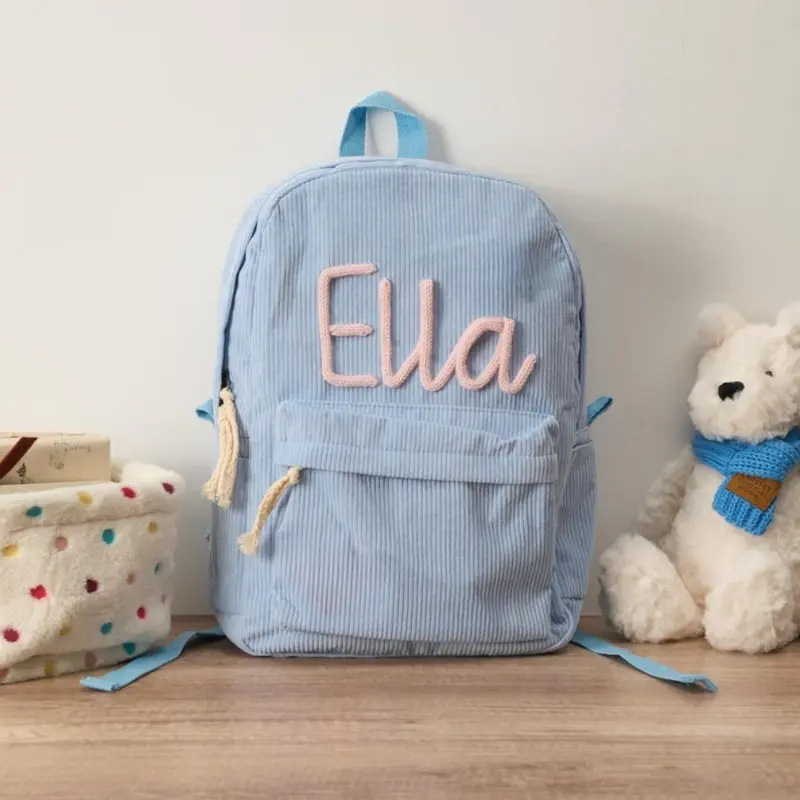 ETSY 手工粗毛线个性姓名简约百搭初高中双肩包|undefined
