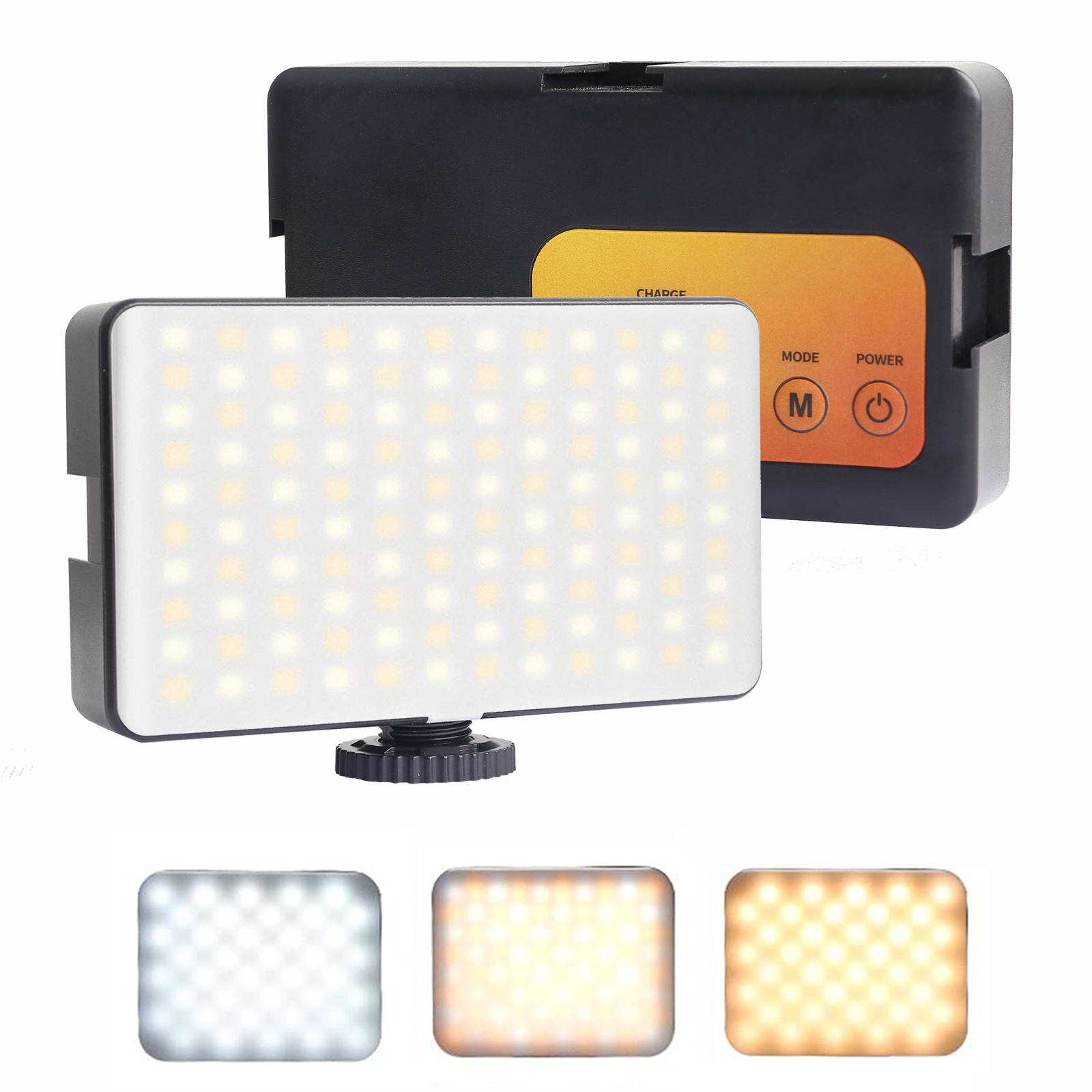 三色温方形LED补光灯相机摄影便携式打光灯手机直播Vlog柔光美颜