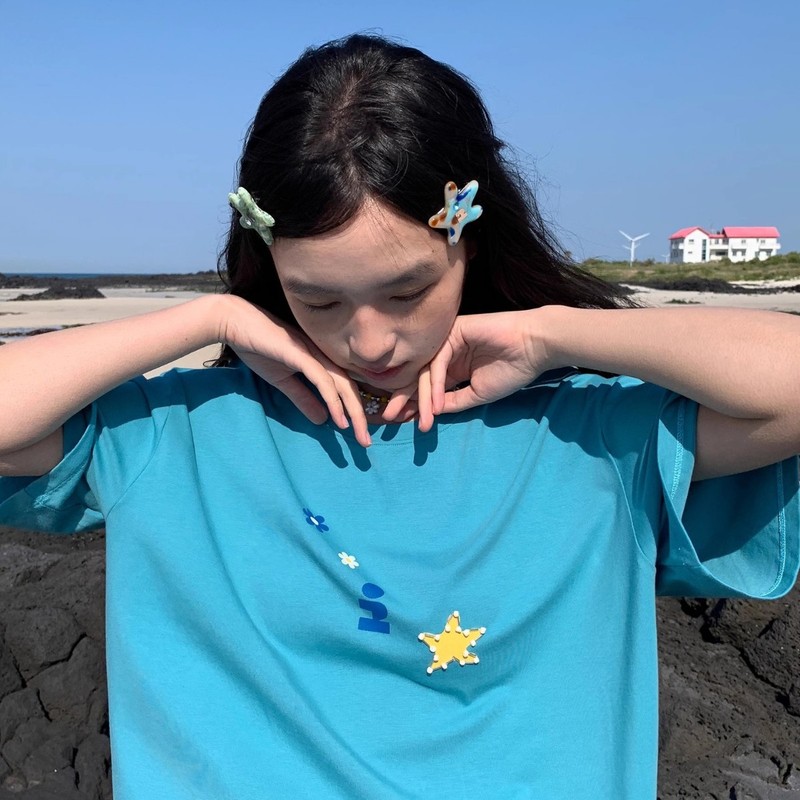 Tagi.《塔皮星》彩色刘海夹多色海星头饰边夹发夹可爱发卡ins发饰|undefined