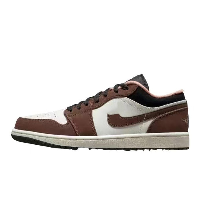莆田純正 AJ1Low 紳士靴ロートップスニーカー黒と白のつま先スモークグレー Joe 1 ハイバージョンカジュアルシューズ女性のモカ|undefined