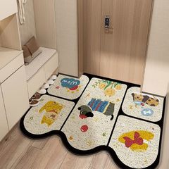 入户门地垫丝圈卡通家用玄关进门口垫子防滑耐磨除尘可剪裁脚垫