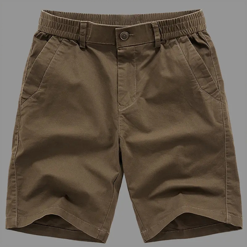 Summer new casual shorts for men, versatile elastic waist mid-length shorts, large size, thin outerwear shorts