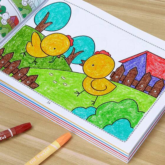 Children's painting book 3-6-7 years old graffiti coloring kindergarten painting book watercolor pen coloring picture book baby painting