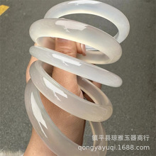 周大生同款国风玉髓手镯玛瑙白月光白玉髓镯送朋友温柔气质玉镯