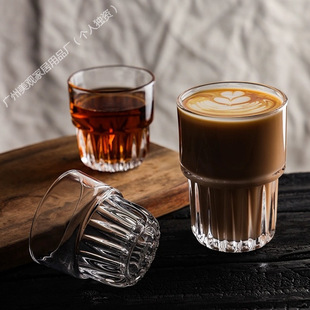 Retro glass dirty Australian white American coffee cup ins net red ice latte cup high color value cold extract coffee cup