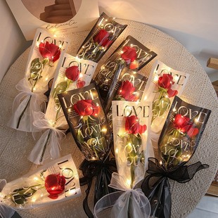 Single bouquet packaging bag new multi-rose flower bouquet wrapping paper floral handmade diy material bag