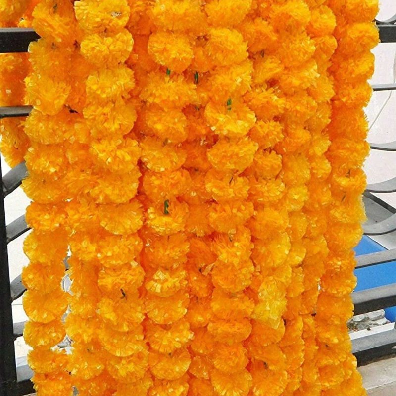 ハロウィン インド風飾り輪 造花マリーゴールドの花飾り フェスティバルのお祝い メキシコの死者の日 プラスチック製|undefined