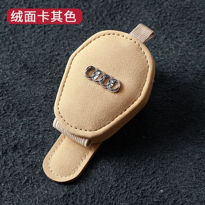 Multifunctional Car Glasses Clip, Magnetic Car Glasses Clip/Bill Clip - khaki-suede-khaki-glasses-clip