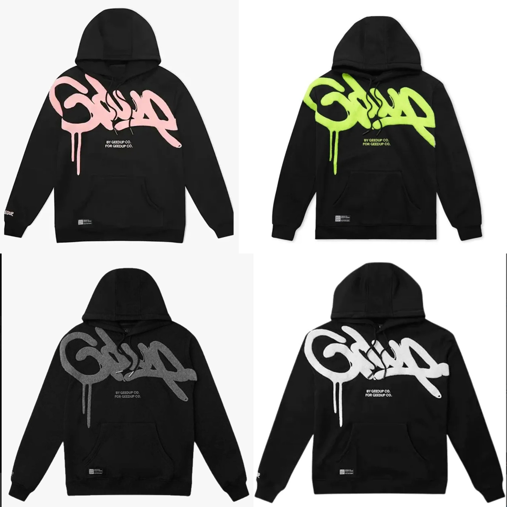 2025 새로운 패션 남성 크로스 보더 스웨트 Geedup 후드 프린트 레터 스웨트 남성 캐주얼 후드