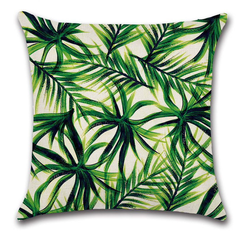 YC Amazonas plantas tropicales flor decoración abrazo funda de almohada casa sofá funda de almohada cojín de hoja de plátano coche