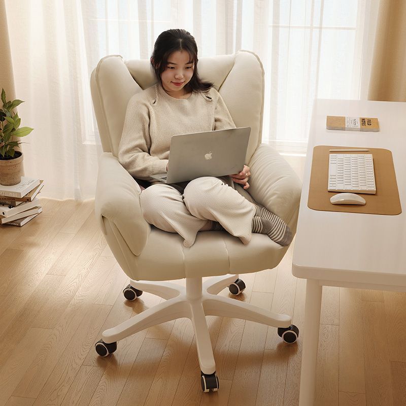 Computer Chair, Desk, Comfortable Chair for Long Sitting, Office Sofa Chair, Girls' Bedroom Vanity Chair, Study Dormitory Swivel Chair