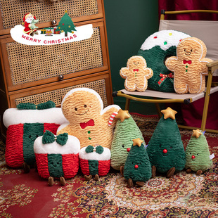 Creative Christmas plush toy Christmas tree biscuit doll pillow gift holiday doll pillow doll wholesale