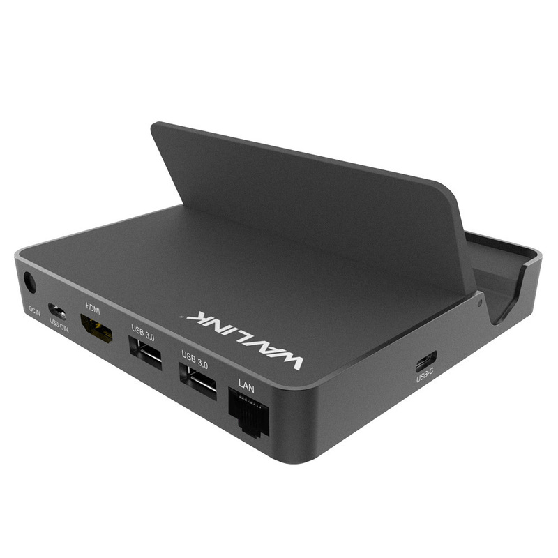 Wavlink Mobile Phone Docking Station 4K High-Definition Expansion Screen Base Gigabit Ethernet 4K USB 3.0 Hub