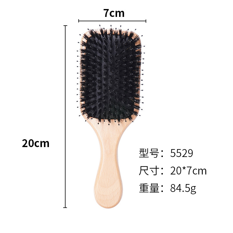 Lote directo de fábrica pelo recto Pat hombro cerdas masaje cojín de aire peine Haya suave ronda runshun pelo recto forma bolsa de aire peine