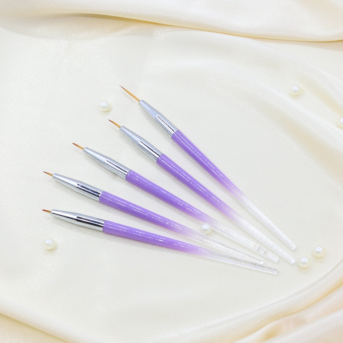 Ventas directas de la fábrica dibujo pluma traje gradiente púrpura pintura flor manicura herramientas salón especial venta al por mayor