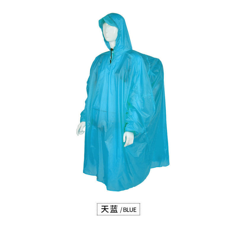 G3V蓝色领域BLUEFIELD 15D尼龙涂硅雨衣户外雨披徒步背包连体雨衣|undefined