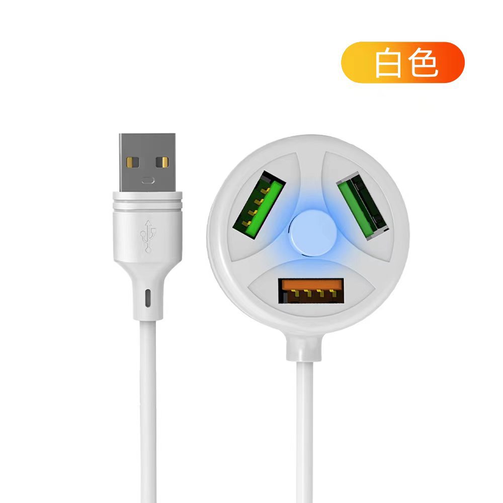 Seis en uno cable de carga 3USB cable adaptador de datos teléfono móvil cable de carga universal computadora Cable de expansión multifunción
