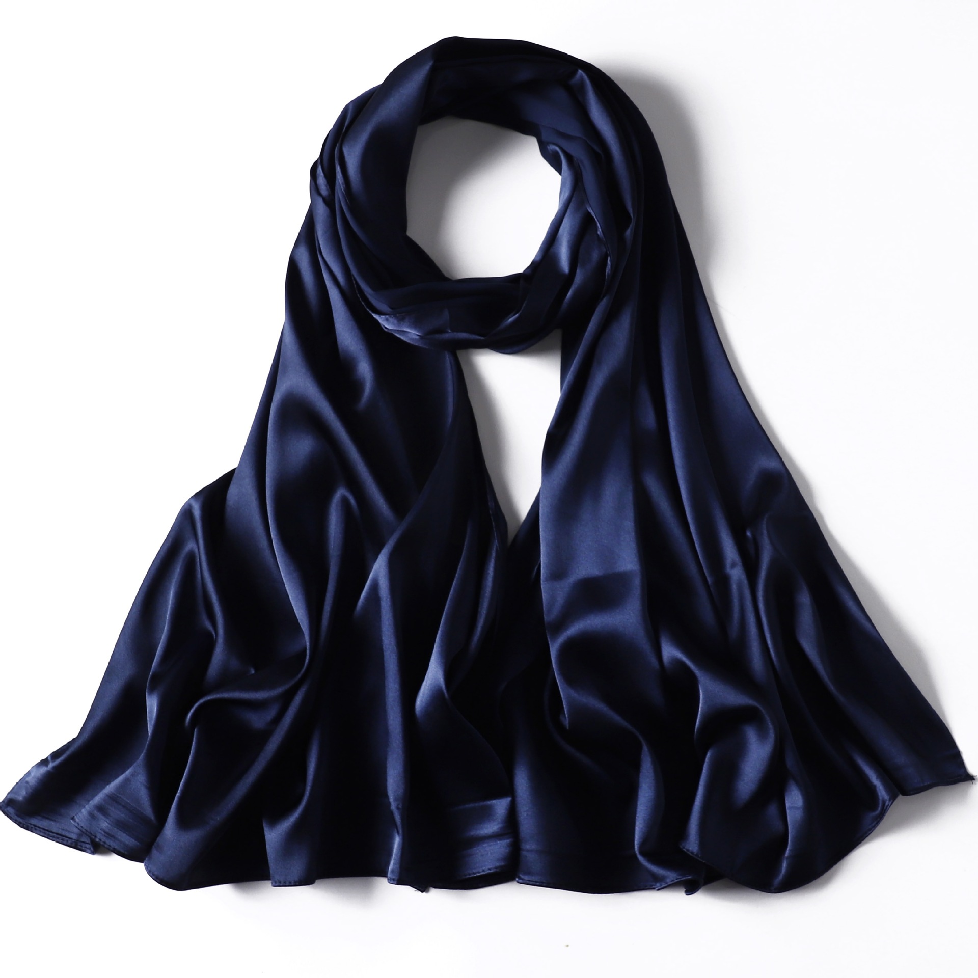 Solid Satin I mitation Lange Indonesische Monochrome Parel Kleur Ding Bag Hoofddoek Cover Vrouwen Zijden Sjaal_voghion.com