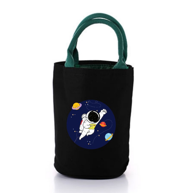 Bolsa de almuerzo de estilo japonés aislado Bento bolso estudiante almuerzo impermeable oficinista almuerzo bolsa de lona de gran capacidad