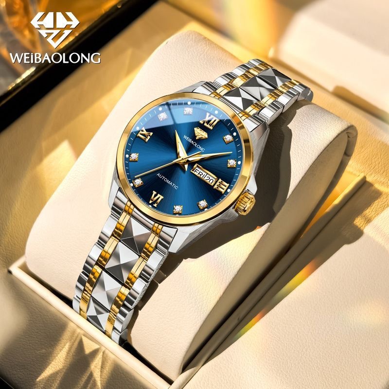 Swiss Genuine Wave ­ Qin Women's Watch Real Diamond Fully Automatic Mechanical Watch Imported Movement New Casual Business Model
