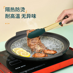 Anti-scald kitchen food silicone clips barbecue clips food clips stainless steel high temperature resistant steak clips barbecue clips