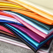 色丁面料绸缎里衬布料色红布加密加厚汉服礼服装饰内衬丝绸里布夏