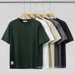 1688服装卸売り夏の対外貿易紳士服半袖ゆるいカジュアル男性tシャツが江湖に出店している
