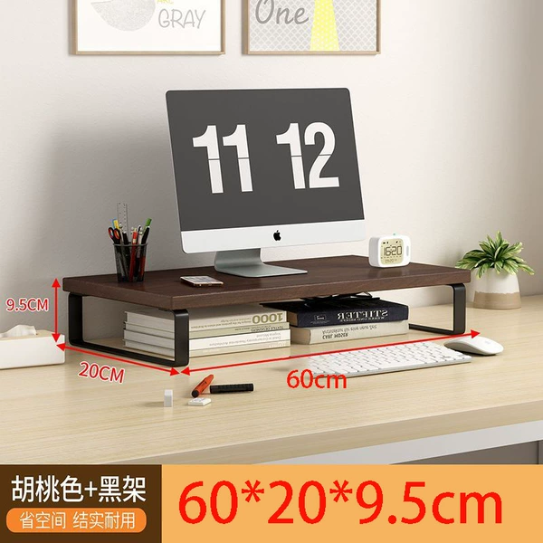 Орех, чёрные ножки (60×20×8 см)