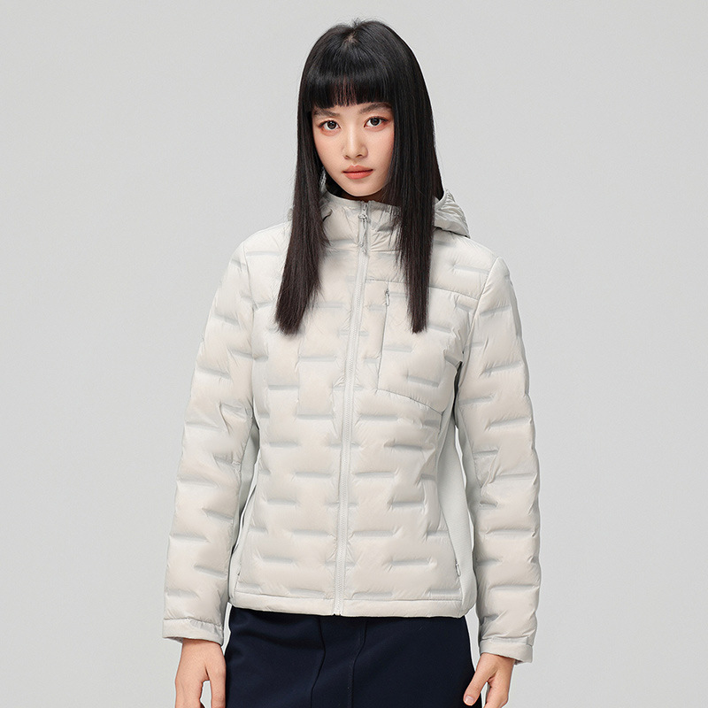 Chaqueta encapuchada para hombres y mujeres en otoño y invierno 2025 nueva chaqueta de plumón de pareja de moda universal chaqueta cálida para hombres