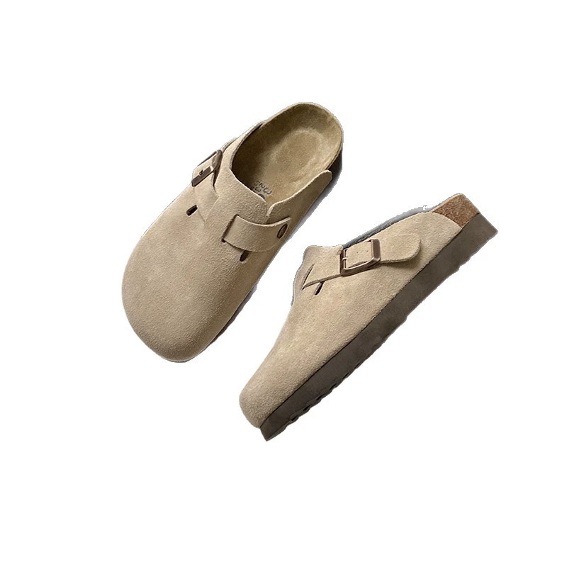 Birken Shoes Half-Travel летние обувь на толстой подошве сандалии на носке, для женщин 2025 новый открытый рыболовный Birkenstock легкие ленивые туфли
