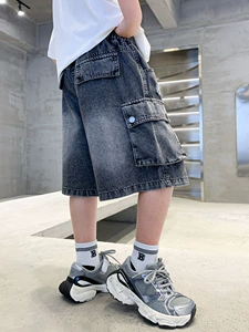 Летняя джинсовая юбка для мальчиков детские шорты штаны детская одежда в корейском стиле