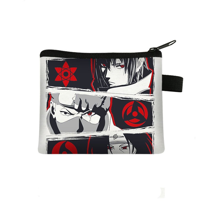 Printed cartoon Naruto children's coin purse men's and women's students simple card bag middle school students zipper storage bag batch