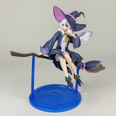 Animated figure of the Witch's Journey Flying Witch Ir&egrave;ne sitting on a broom, ACG-style cute girl display model, boxed