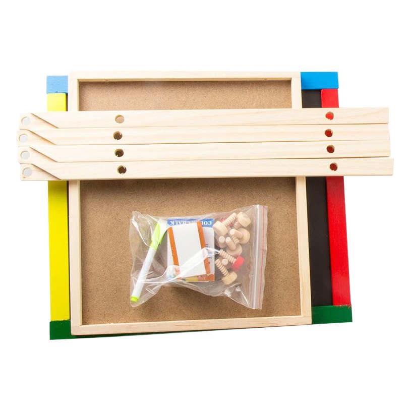 Tablero de dibujo de doble cara para niños caballete dos en uno soporte bebé graffiti dibujo tablero de escritura Pino madera al por mayor