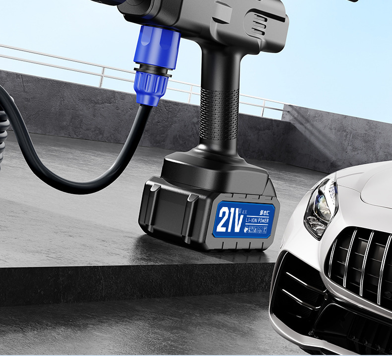 21St-Century Cross-Border New Model 3-in-1 Wireless Car Washer High-Pressure Water Gun Storm Charging High-Power Vacuum Cleaner