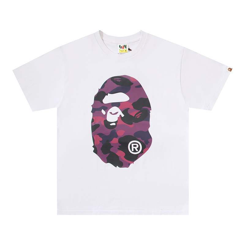 クロスボーダー トレンド ブランド メンズ レディース カップル Tシャツ メンズ 漫画 レター ラウンドネック 半袖|undefined