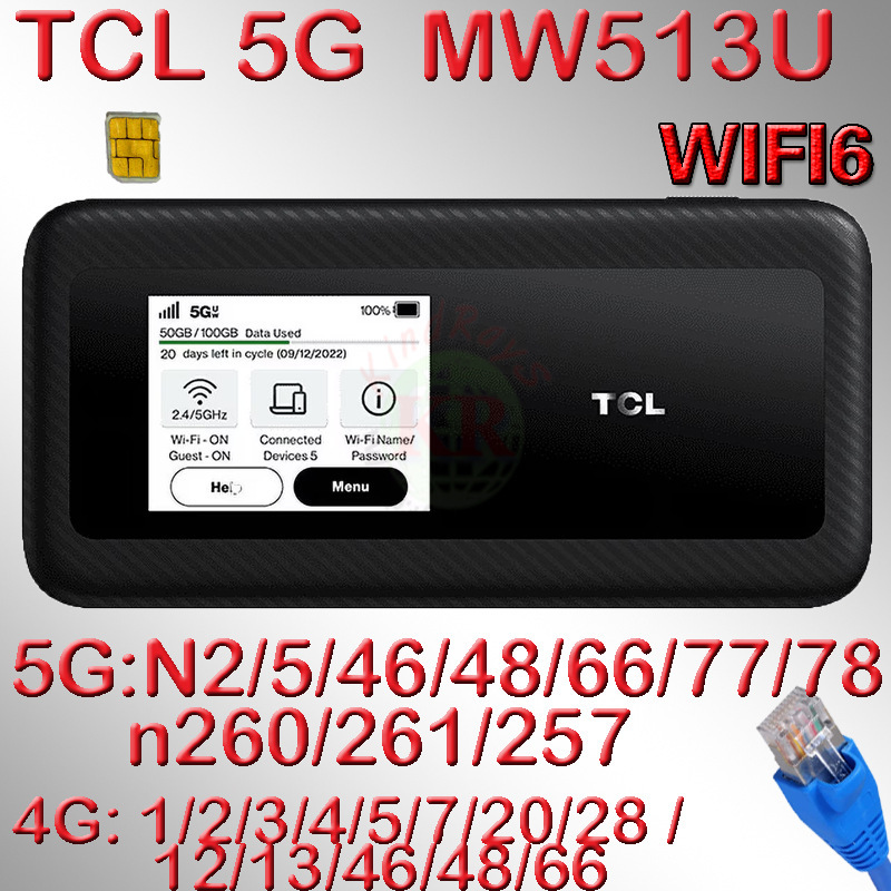 Tcl Linkzone Mw513U Mifi Mw513 Rj45 Sim X62 Portable Router Wifi6 Tcl Linkzone Mw513U Mifi Mw513 Rj45 Sim X62 Portable Router Wifi6