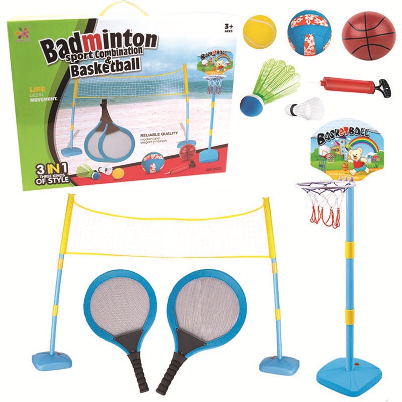 Transfronterizo niños al aire libre tenis voleibol baloncesto deportes juguetes deportes fitness tela Tiro en línea tres funciones traje