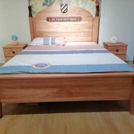 SLAAB829单床自由城堡纯实木儿童床北美进口木材红檀木木蜡油无油