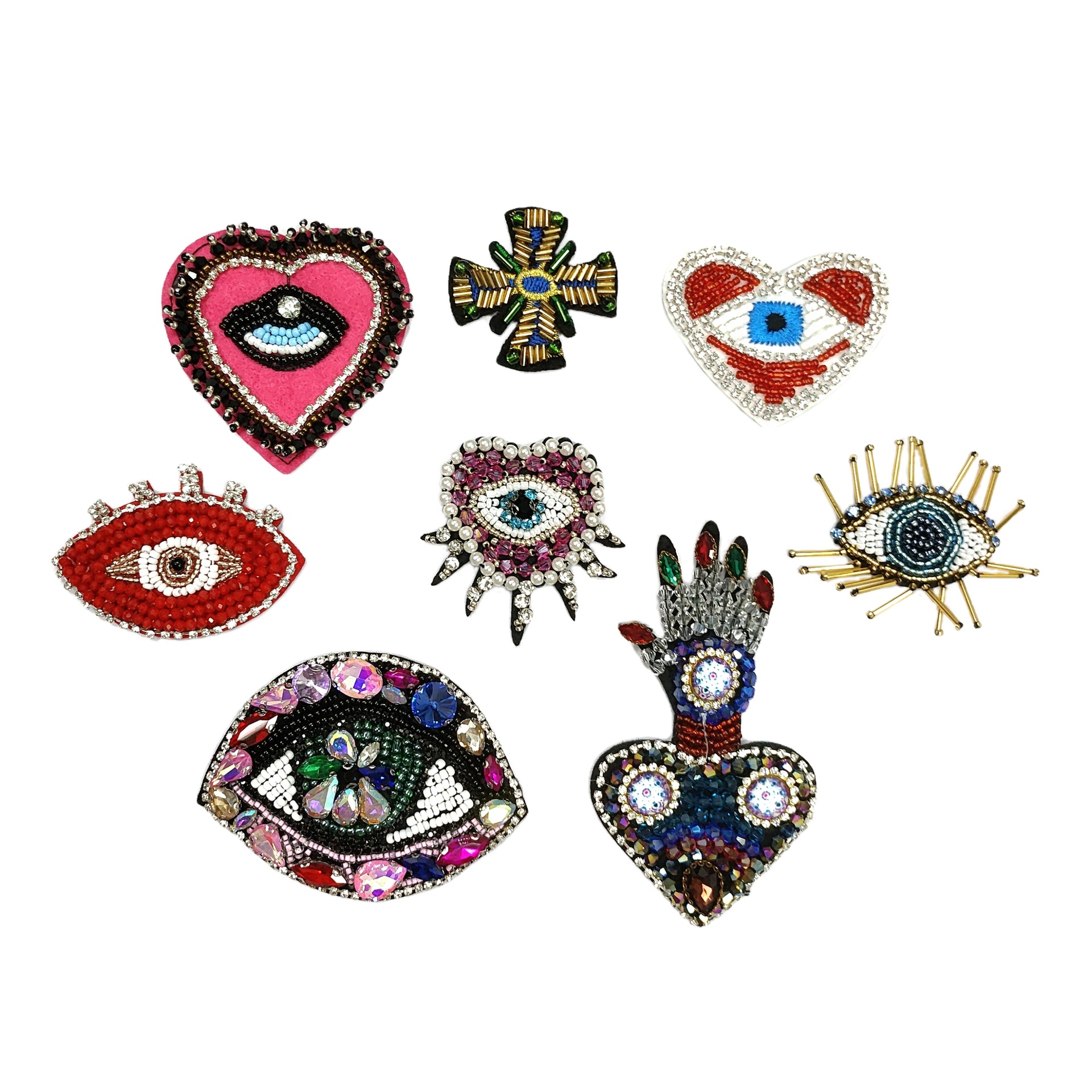 手工钉珠DIY服装饰品辅料装饰品眼睛布贴箱包眼珠片装饰批发