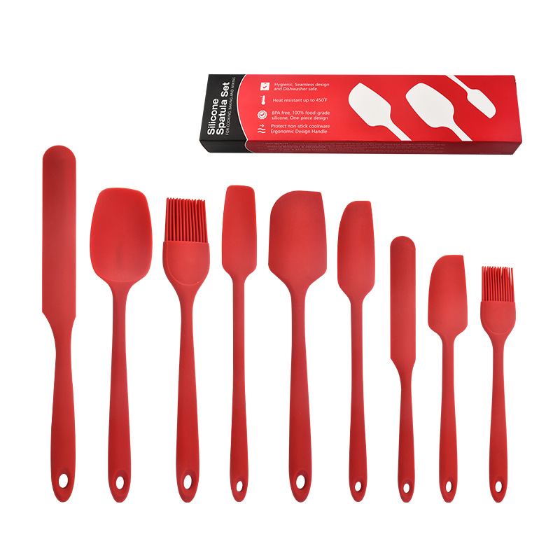9 piezas de herramientas de horneado de raspador de crema casera raspador de mantequilla raspador de barbacoa cepillo de aceite para ensalada 5 piezas de pala