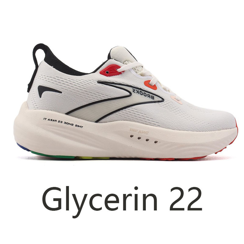 Cross-Border Brooks 22 Glycerin Running Shoes, Breathable, Cushioning, and Supportive Sports Jogging Shoes for Men and Women