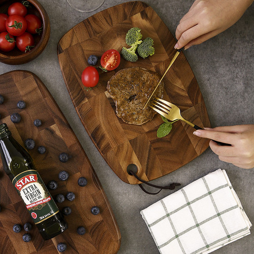 Cross-border kitchen chopping board, children's food supplement board, outdoor mini chopping board, acacia wood cutting fruit meat board, solid wood chopping board