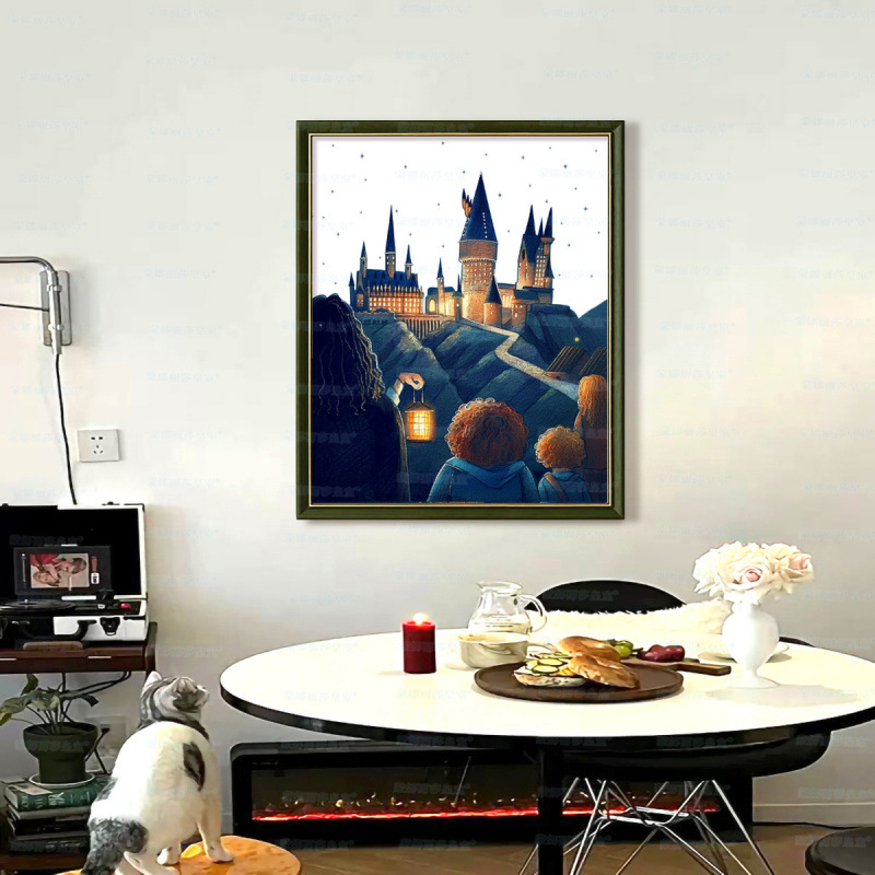 Mona Lisa Real Castillo mágico de bordado cruzado nuevo estilo de diseño de jardín estético de ensueño pequeño bordado de hilo image 1