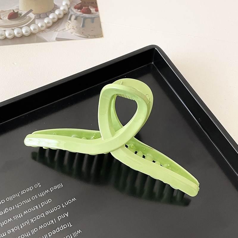 Clip de pelo marrón grande Nueva horquilla cuadrada accesorios para el cabello clip de horquilla simple Cabeza trasera clip de pelo clip de tiburón tocado