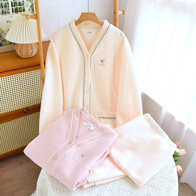 Зимний воздушный хлопок с толстым вырезом из v