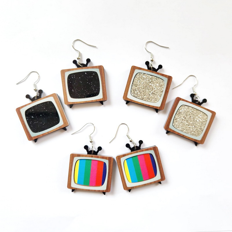 9g Weight Drop Earrings Classification 1 Pair Y2K Square Arylic Drop Earrings
