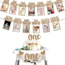 爆款婴儿周岁生日照片拉旗横幅 生日派对装饰拍照道具背景墙布置